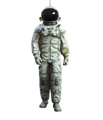 Astronaut on transparent background, 3d render