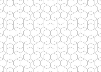 Abstract geometric pattern with hexagon. Seamless Vector patterns. 