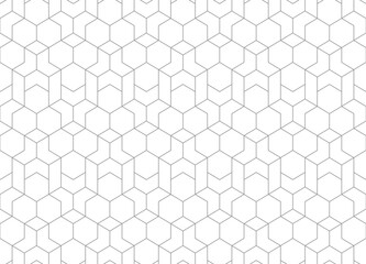 Abstract geometric pattern with hexagon. Seamless Vector patterns. 