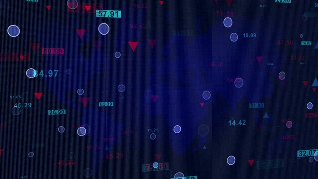 Digital fly binary code background loop. Data binary code network. 4K loop animation.