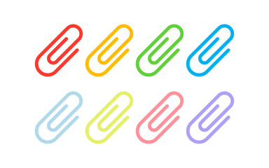 Colorful Set of Vector Paper Clips
