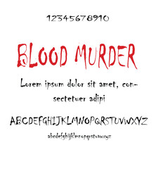 Blood Morder font. Elegant alphabet letters font and number full. Modern Lettering Minimal Fashion Designs, application. Typography modern serif fonts regular uppercase lowercase and numbers