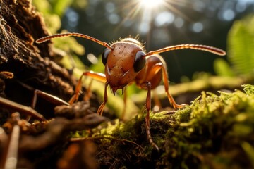 Photograph Of Ant Natural Light, Generative AI