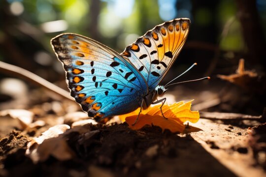 Photograph Of Butterfly Natural Light, Generative AI
