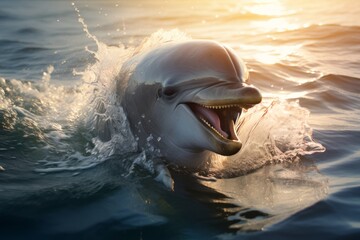 Photograph Of Dolphin Natural Light, Generative AI