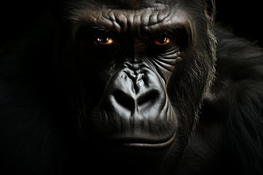 Photograph Of Gorilla Natural Light, Generative AI