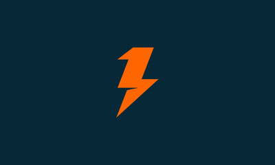 one logo combination monogram logo number 1 and electric, flash, bolt symbol