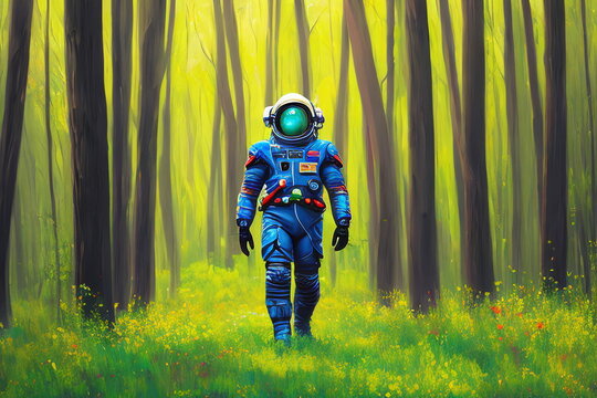 astronout in the field