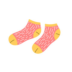 Pair of red woolen socks