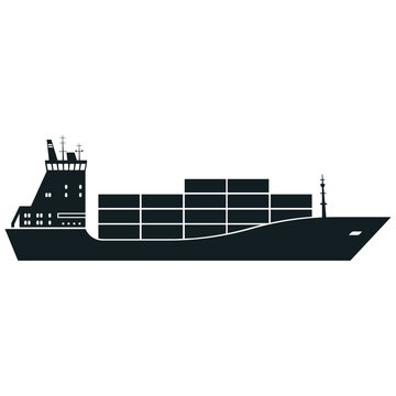 recommend clip art: silhouette of ship,boat element,modern ship icon