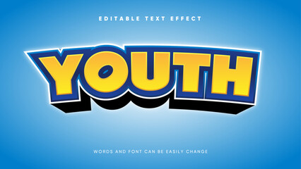 Editable 3D text effect vector image