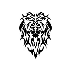 Vector graphic illustration of lion head design for tattoo