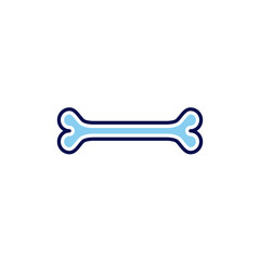 Bone related vector line icon. Chew toy. Isolated on white background. Vector illustration. Editable stroke