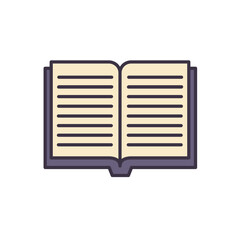 Book related vector icon. Open book sign. Isolated on white background. Editable vector illustration