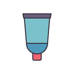 Cream Tube Related Vector Icon. Drugs icon. Cream Tube sign. Isolated on White Background