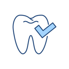 Dental Check Related Vector Icon. Dental Check sign. Isolated on White Background