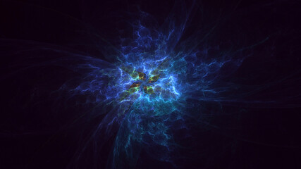 3D rendering abstract fractal light background