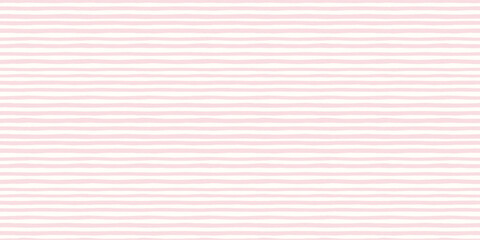 Pink stripe border background. Organic hand drawn horizontal vector striped banner.  - obrazy, fototapety, plakaty