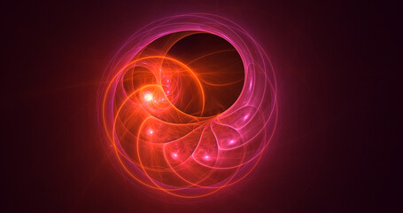 3D rendering abstract circle light background