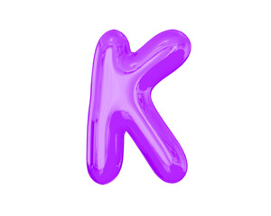 Letter K Balloons SPurple