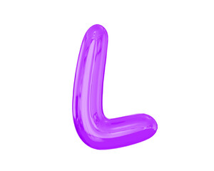 Letter L Balloons SPurple