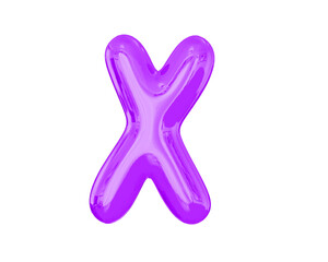 Letter X Balloons SPurple