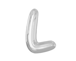 Letter L Balloons Silver