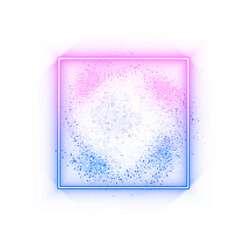 Gradient neon border square cyber frame