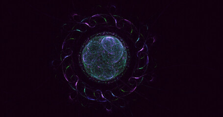 3D rendering abstract round light background