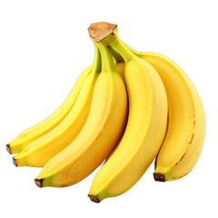 Yellow Banana isolated on white background. Transparent background