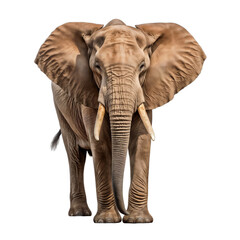 Elephant isolated on white background. Wildlife, Safari animal. Transparent background