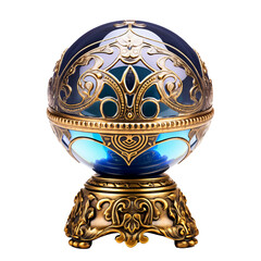 Mysterious Crystal Ball isolated on white background. Transparent background