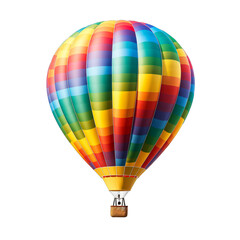 Colorful Hot air balloon isolated on white background. Transparent background