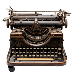 Fototapeta na wymiar Vintage Typewriter isolated on white background. Transparent background