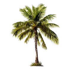 Palm Trees isolated on white background. Transparent background