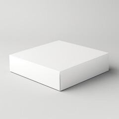 blank white box mockup on gray white background