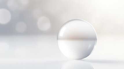 Fototapeta na wymiar Water glass bubble background texture with Generative Ai. Liquid soap.