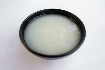 Fototapeta na wymiar boiled Rice isolate white background