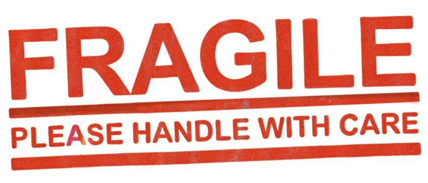 fragile handle with care sign transparent PNG