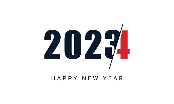 2024 logo, New Year logo. design elements elegant contrast numbers layout. Template with number.