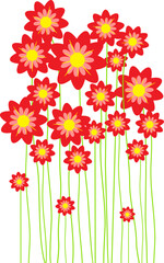 Flowers. Flowers Illustration. Flowers Nature. Flowers Isolated on White Background. Vector illustration. Elements for design. Flowers Spring.
