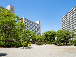 青空の東雲公園　緑が多くて気持ちが良い