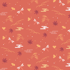 秋の紅葉の壁紙　イラスト