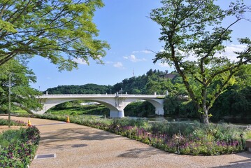 観光地　宮城県仙台市広瀬川に架かる大橋