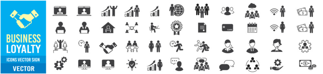 business loyalty icons vector sign