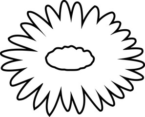 Flower Outline. Flower Outline Illustration. Flower Icon. Flower Symbol. Flower Outline Isolated on White Background. Vector illustration. Elements for design.