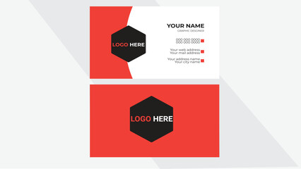 Creative and clean corporate business card template. Vector illustration. Stationery design