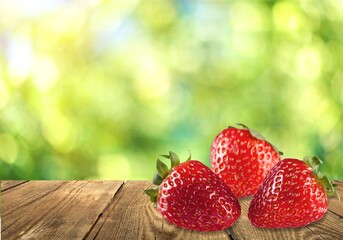 Fresh tasty sweet strawberries berries