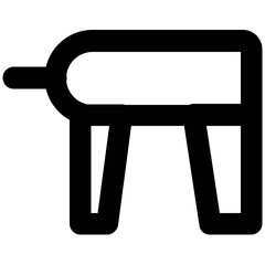 Set of Tools and Equipment Bold Line Icons

