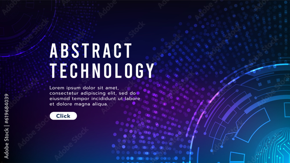 Poster hi-tech digital technology futuristic circuit digital. abstract futuristic curve digital line design